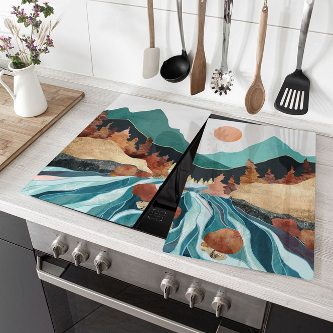 Herdabdeckplatte Berg Land Fluss - SpaceFrog Designs