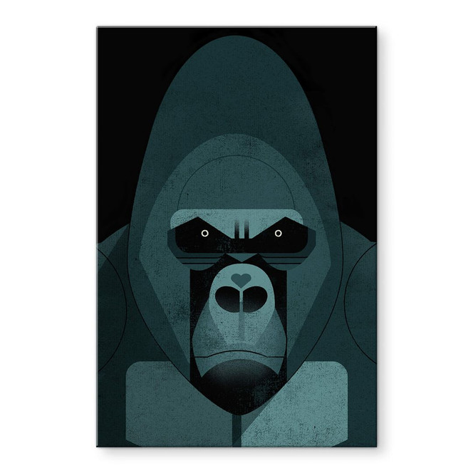 Acrylglasbild Gorilla - Braun