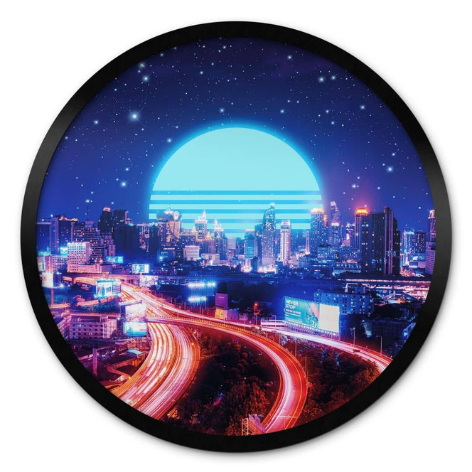 Poster Cyber City Bangkok - Takkar - Rund