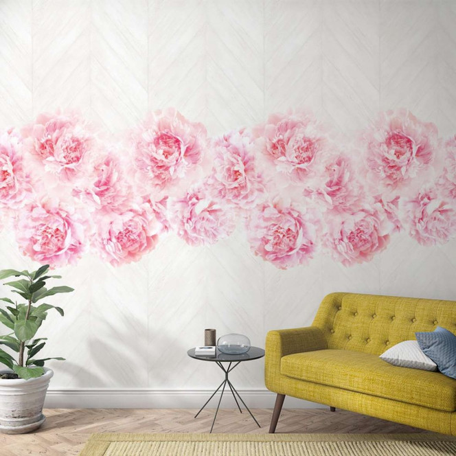 Fototapete in Rosenoptik auf Holz Rosa ,Floral 2.70 x 1.59 m