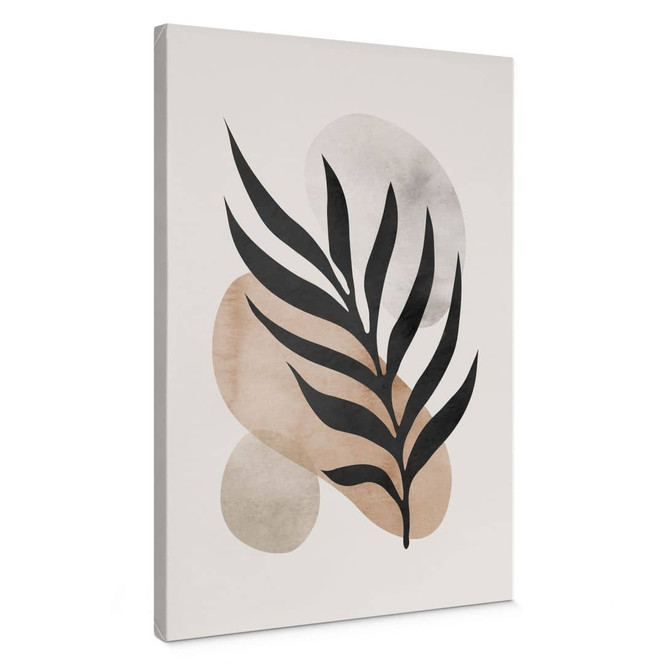 Leinwandbild Botanische Silhouette mit kunstvoller Geometrie - Costa
