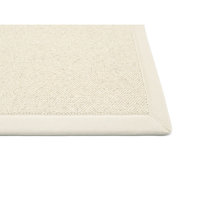 HEVO Corfu Wollteppich nach Mass Rechteck Wunschmass in Wollweiss