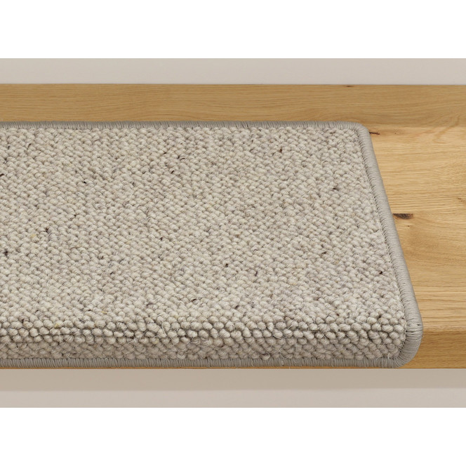 Khartum Wollstufenmatte Stufenmatte Rechteckig Wunschmass in Hellgrau