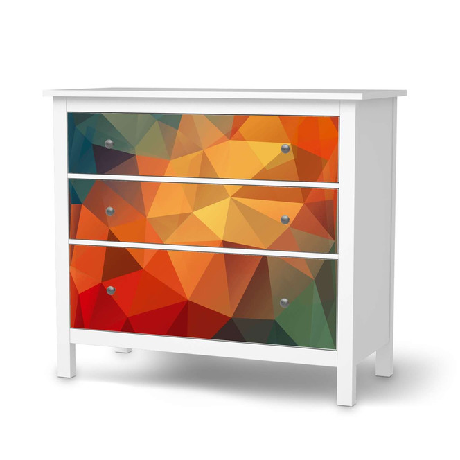 Möbelfolie IKEA Hemnes Kommode 3 Schubladen - Polygon- Bild 1
