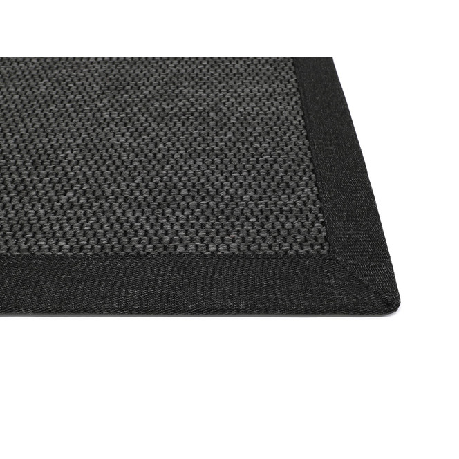 Turania Bordürenteppich Rechteck Wunschmass in anthrazit