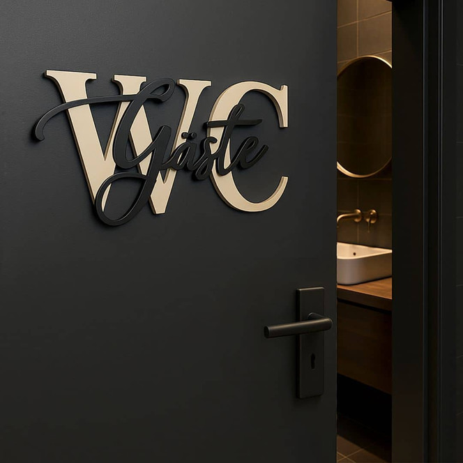 3D Türschild WC - Gäste