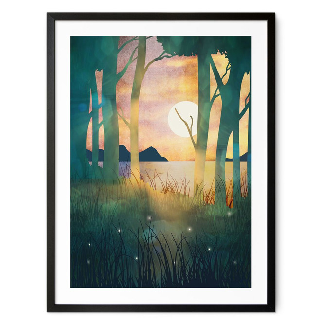 Poster Waldzauber bei Sonnenuntergang - SpaceFrog Designs