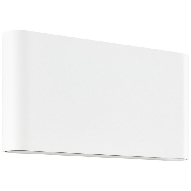 Aussenwandleuchte Timo , weiss, 9 x 17.5 cm, Glas Aussenleuchte