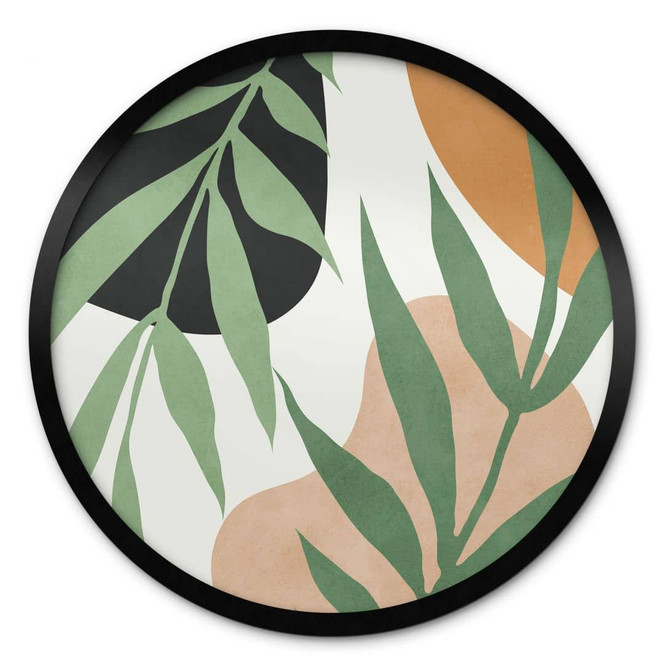 Poster Grüne Zweige im Dschungel - Costa - Rund