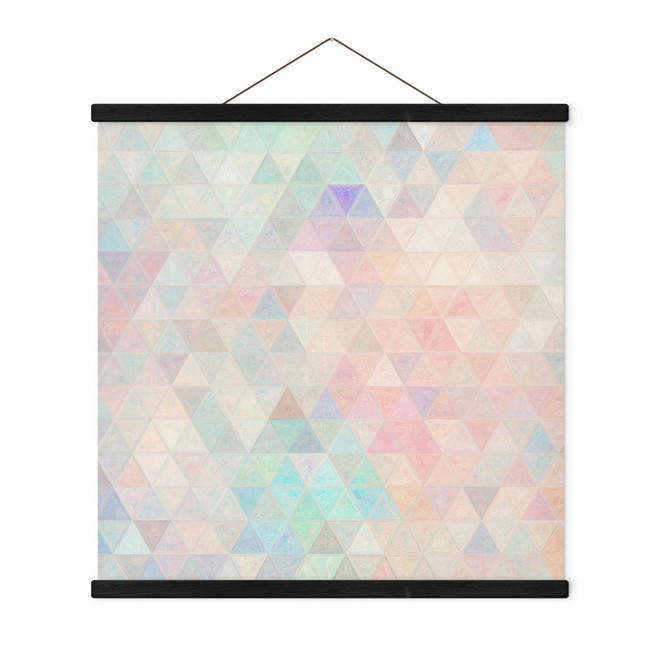 Stoffbild Bunte Mosaik-Dreiecke - Jaszke - Quadratisch