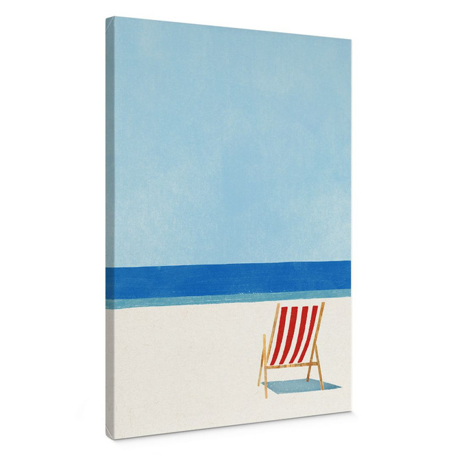 Leinwandbild Liegestuhl mit Blick aufs Meer - Rivers
