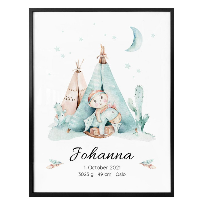 Personalisiertes Poster Kvilis - Indianer