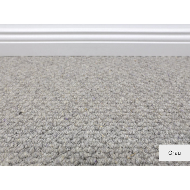 Bern Schlingen Teppichboden Meterware in Grau