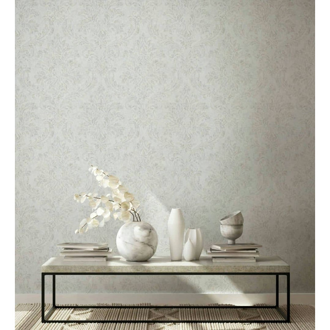 Vliestapete Weiss Beige Ornamental für Wohnzimmer Schlafzimmer Büro marburg Tapete