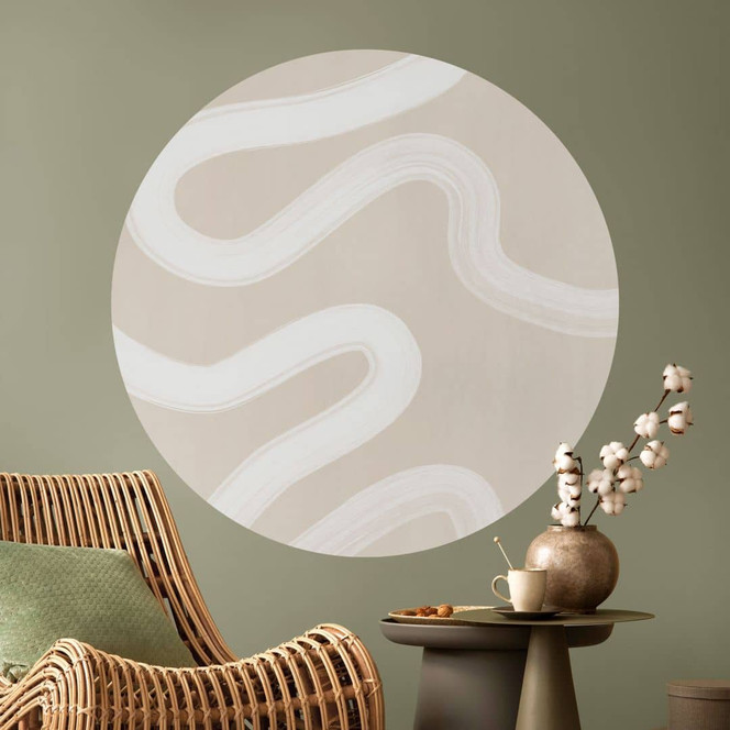 Wandtattoo One Line Art - Sanfte Strömung - Ristova - Rund