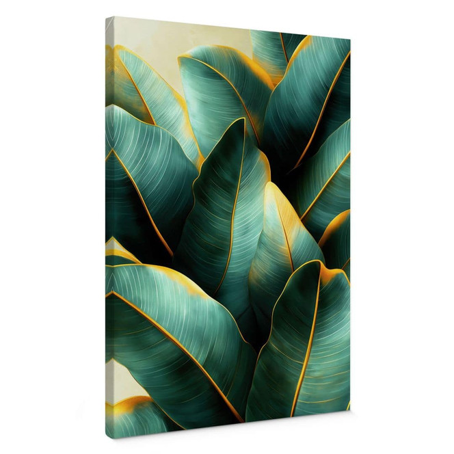 Leinwandbild Exotische Bananenblätter - Jaszke