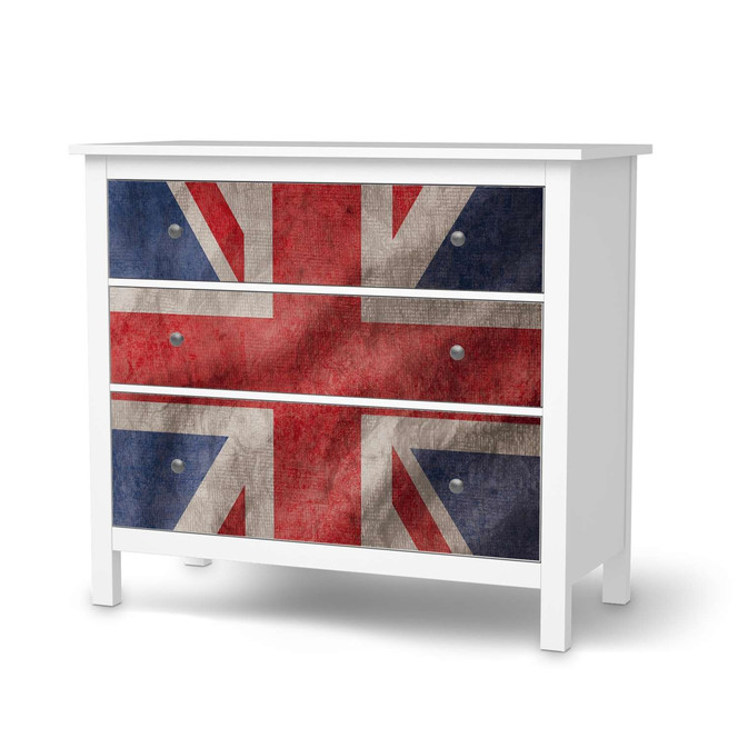 Möbelfolie IKEA Hemnes Kommode 3 Schubladen - Union Jack- Bild 1