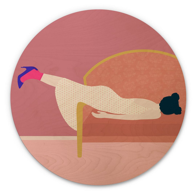 Holzbild Maddies Mood - Jota de jai - Rund