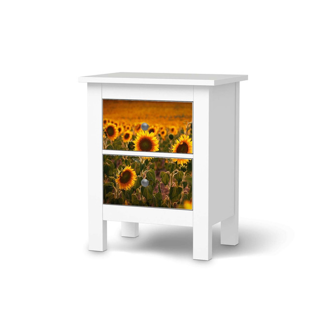Möbelfolie IKEA Hemnes Kommode 2 Schubladen - Sunflowers- Bild 1