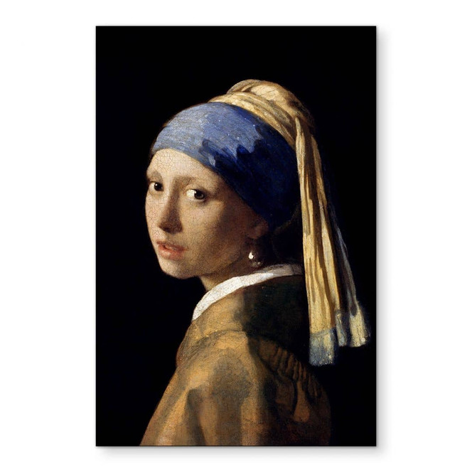 Wandbild Vermeer - Das Mädchen mit dem Perlenohrring - Alu-Dibond