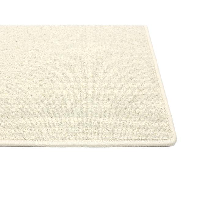 Auckland Kettelteppich Rechteck Wunschmass in Wollweiss