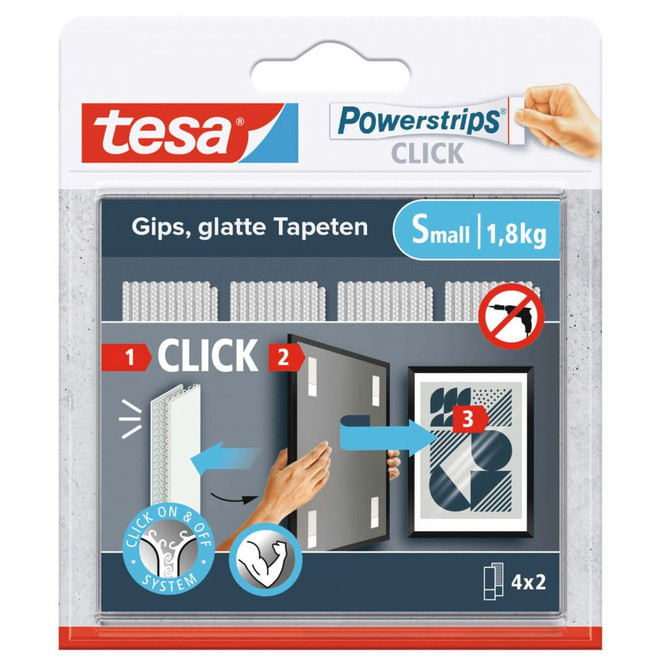 tesa® Powerstrips CLICK 4 x 2 S - Bild - 1