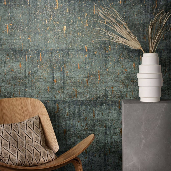 Vliestapete mit glänzender Betonoptik anthrazit Struktur