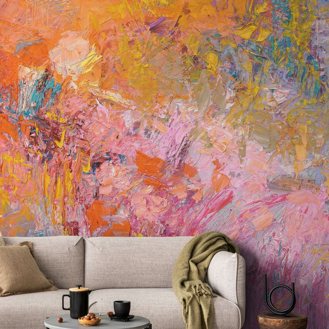 Fototapete Abstrakter bunter Rosengarten - Fagan