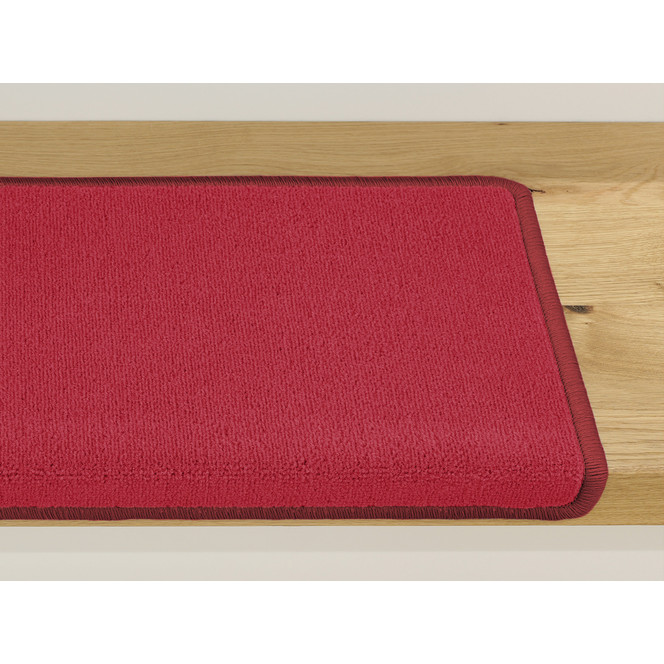 Bijou Uni Vorwerk Stufenmatte Rechteckig Wunschmass in Rubinrot