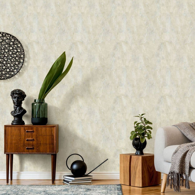 Holztapete Opus beige