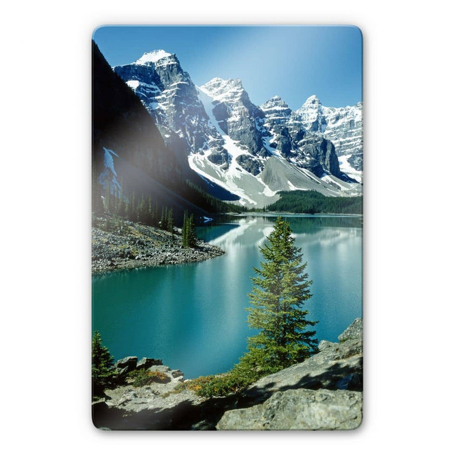 Glasbild Bergsee Idylle