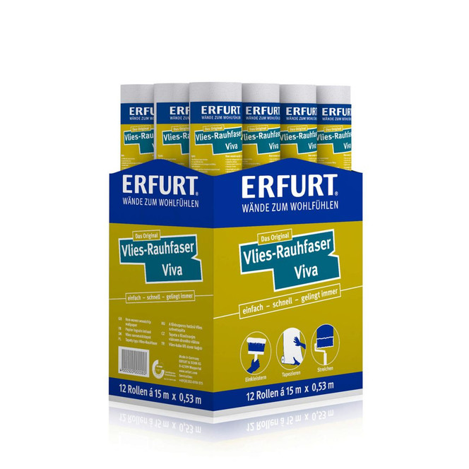 Erfurt Vlies-Rauhfaser Viva Karton (12 Rollen) - Bild 1