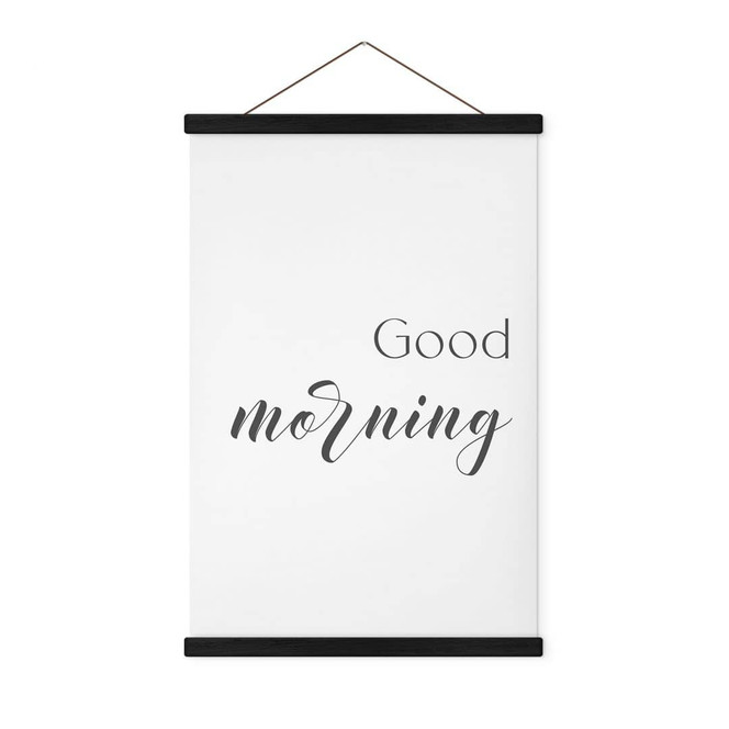Stoffbild Spruch Good morning