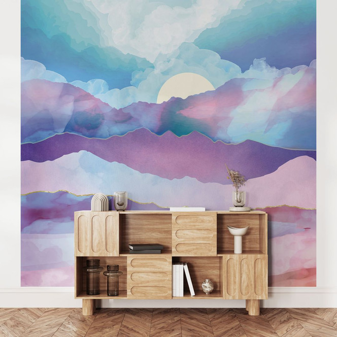 Fototapete Schillernde Berglandschaft - SpaceFrog Designs