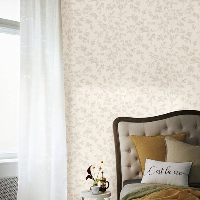 Rasch Vliestapete, Mustertapete Welcome Home greige