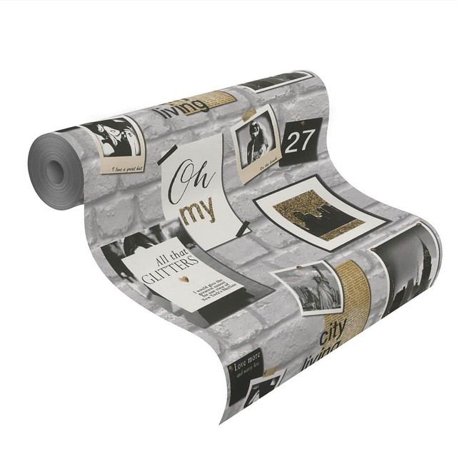 Rasch Kids & Teens III Papiertapete grau