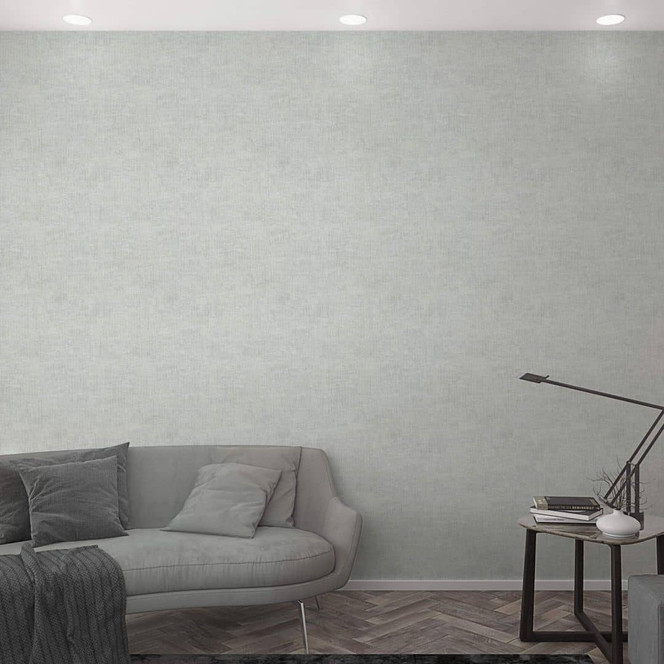 Vliestapete mit gepunkteter Struktur grau, beige Uni