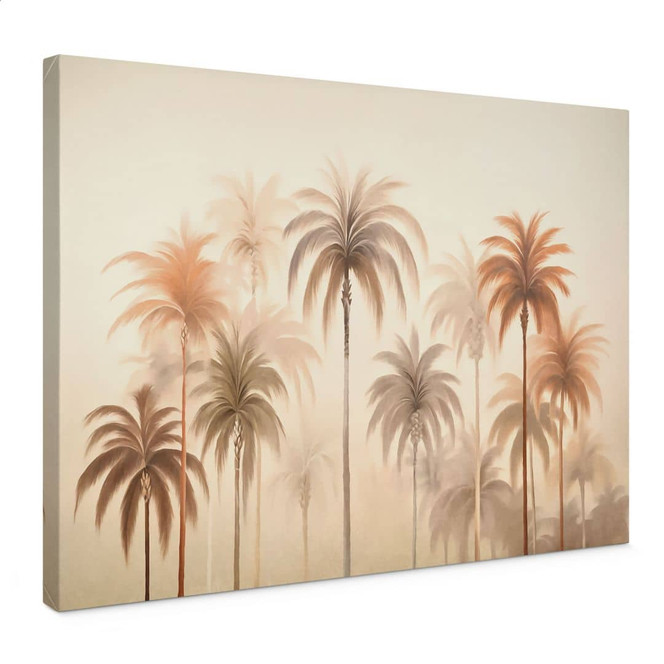 Leinwandbild Tropische Landschaft mit Palmen - Haase