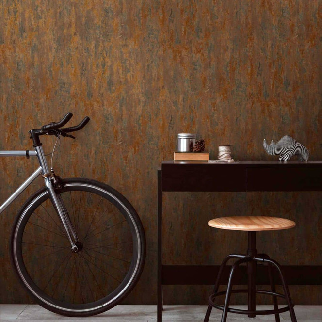 A.S. Création Vliestapete Il Decoro Vintagetapete braun, metallic, orange