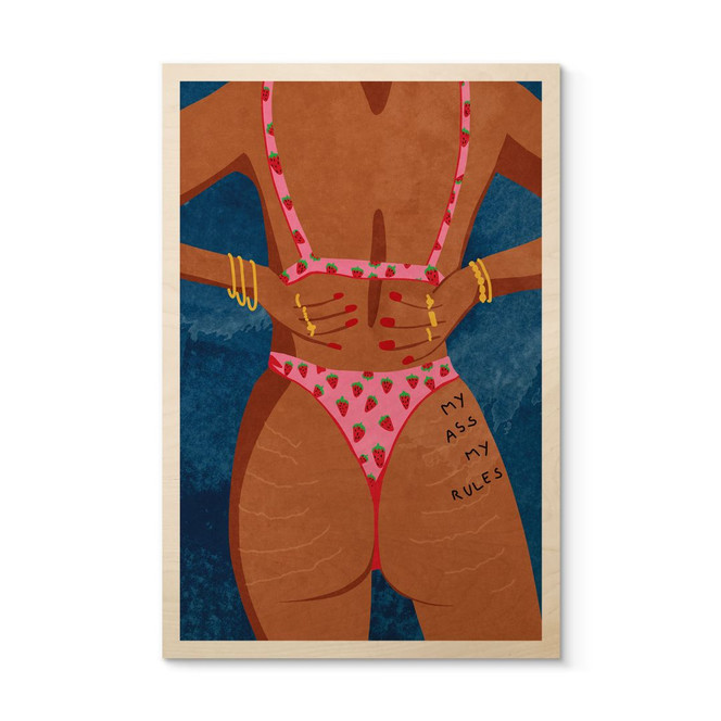 Holzbild My ass my rules - Oltmanns