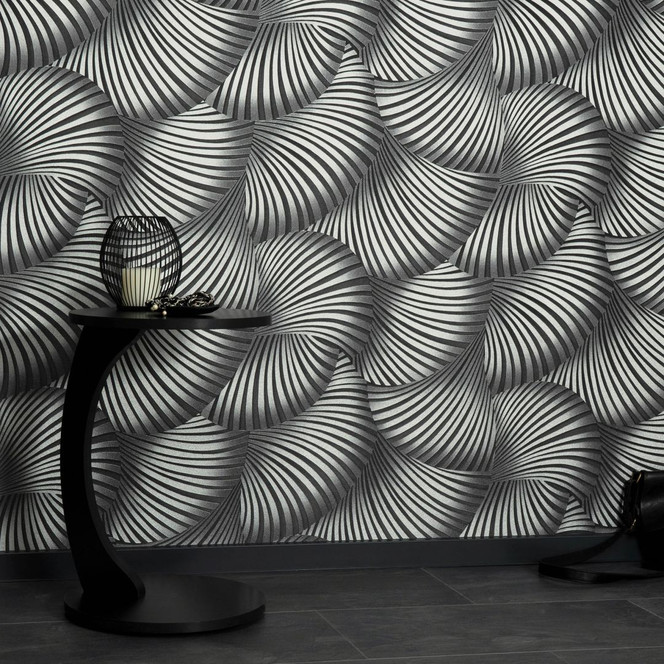 Guido Maria Kretschmer Grafiktapete Twill Fashion for Walls 5 silber