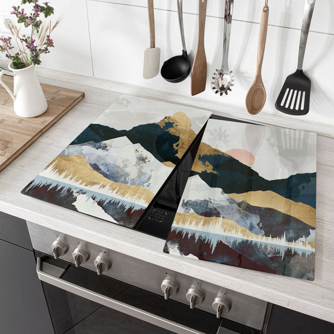 Herdabdeckplatte Reflektion einer Winterlandschaft - SpaceFrog Designs