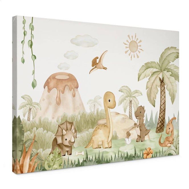 Leinwandbild Kleine Dinos auf grosser Entdeckungsreise - Oliver Robins
