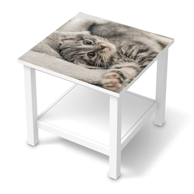 Möbel Klebefolie IKEA Hemnes Tisch 55x55cm - Kitty the Cat- Bild 1
