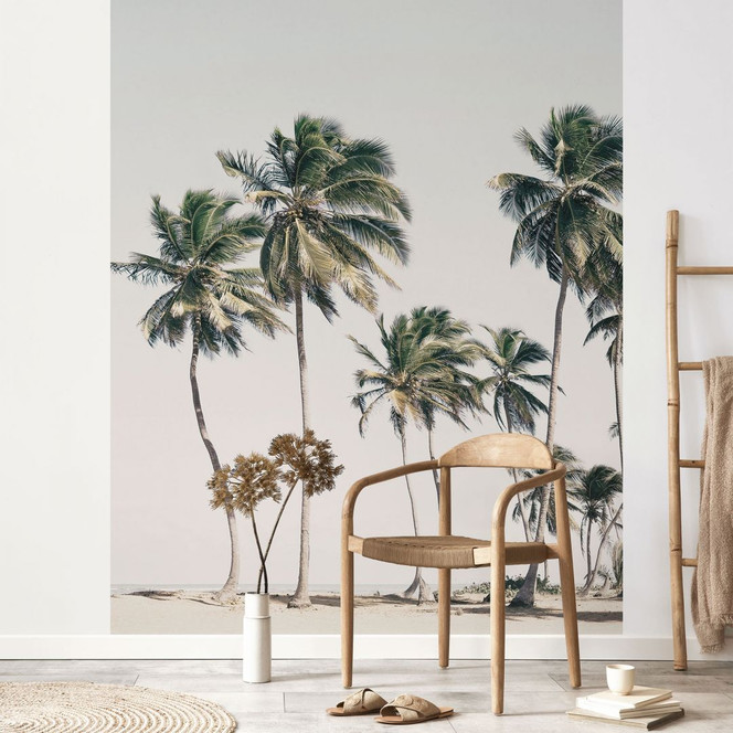 Fototapete Strandtapete - Tropische Palmen am Strand - Sisi & Seb