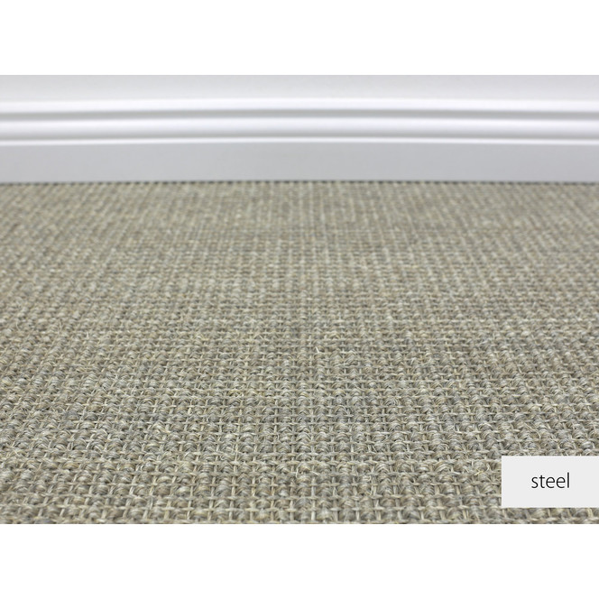 Diego Sisal Teppichboden Meterware in Steel