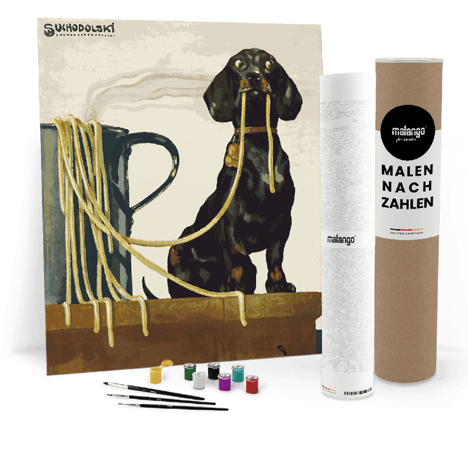 Malen nach Zahlen Leinwandbild - von Suchodolski - Makkaroni