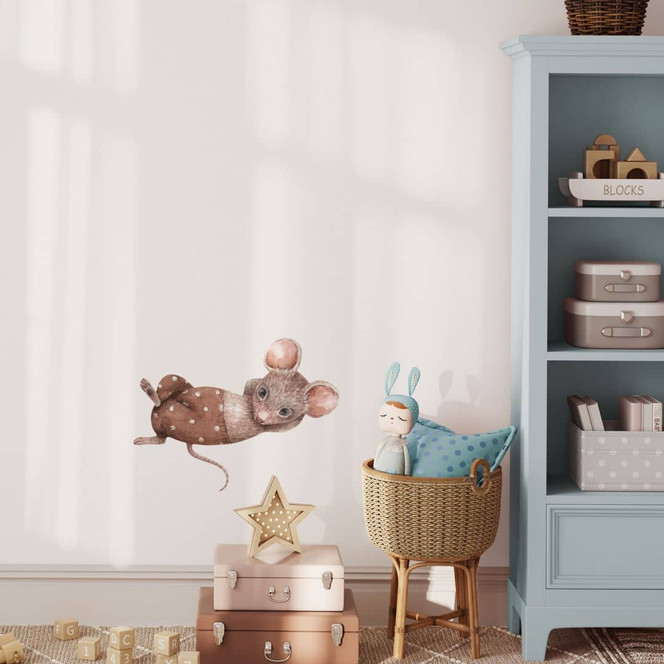 Wandtattoo Kleine Maus beim Entspannen - Kikki Belle