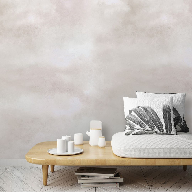 Fototapete mit Himmel und Wolken, Beige Uni 2.70 x 2.12 m