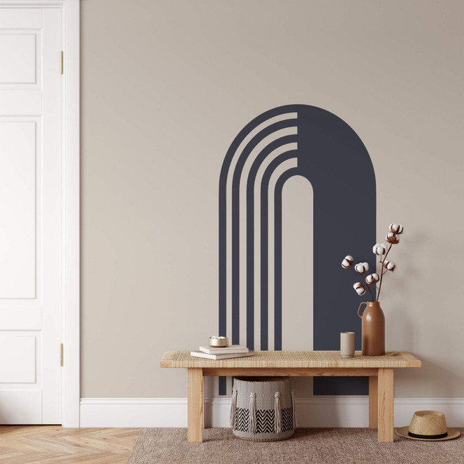 Wandtattoo Boho Bogen Linien und Fläche